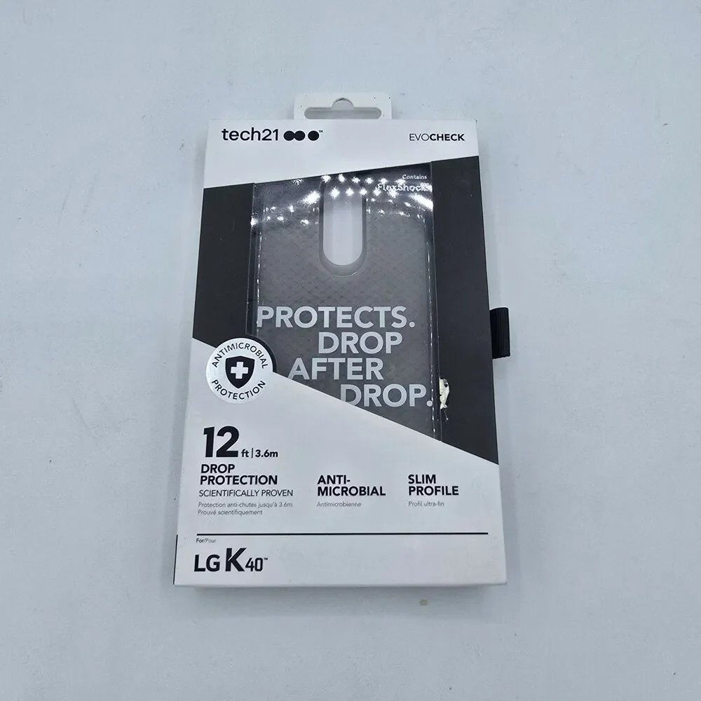Tech 21 Evo Check Series Gel Case for LG K40 - Smokey Black